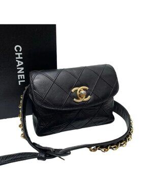 Chanel Lambskin Bicolor Quilted Waist Bag